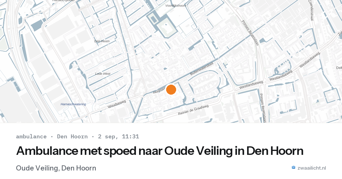 Ambulance met spoed naar Oude Veiling in Den Hoorn — 2 sep 2026