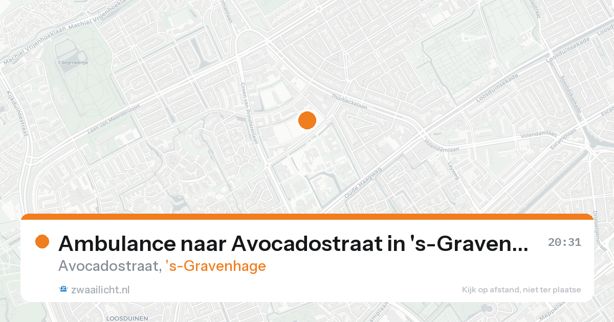 Ambulance naar Avocadostraat in 's-Gravenhage — 23 aug 2026