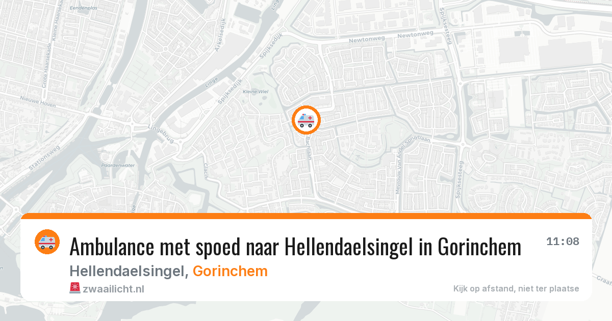 Ambulance met spoed naar Hellendaelsingel in Gorinchem — 1 aug 2026