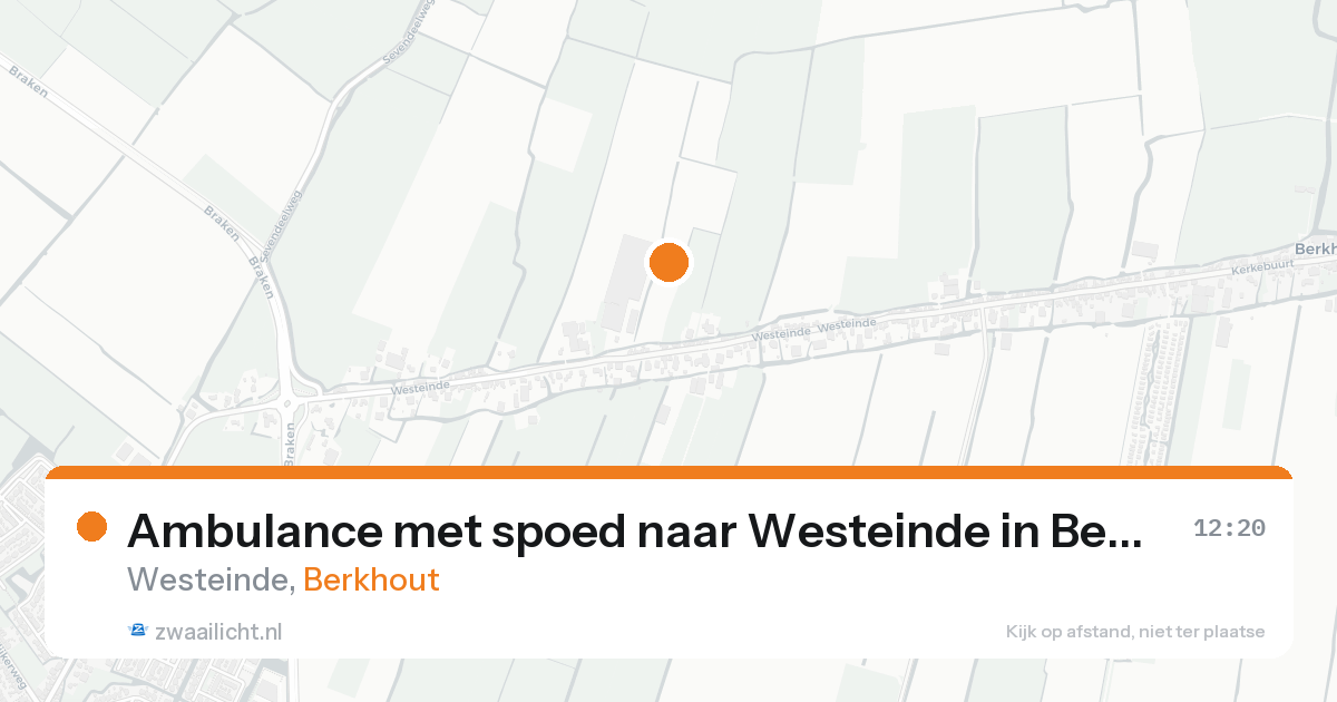 Ambulance met spoed naar Westeinde in Berkhout — 14 aug 2026
