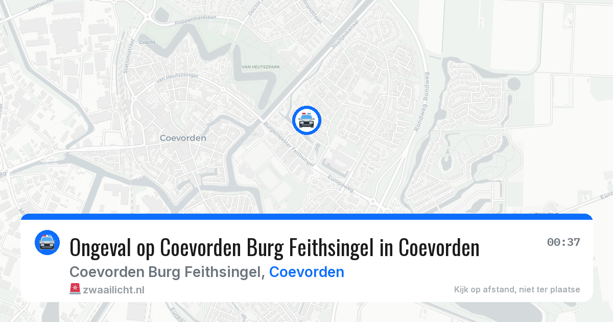 Ongeval op Coevorden Burg Feithsingel in Coevorden — 17 jul 2026