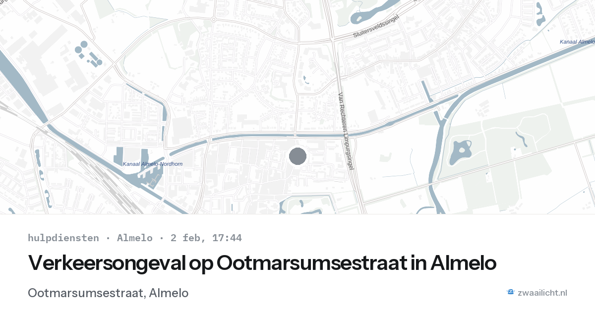 Verkeersongeval op Ootmarsumsestraat in Almelo — 2 feb 2026