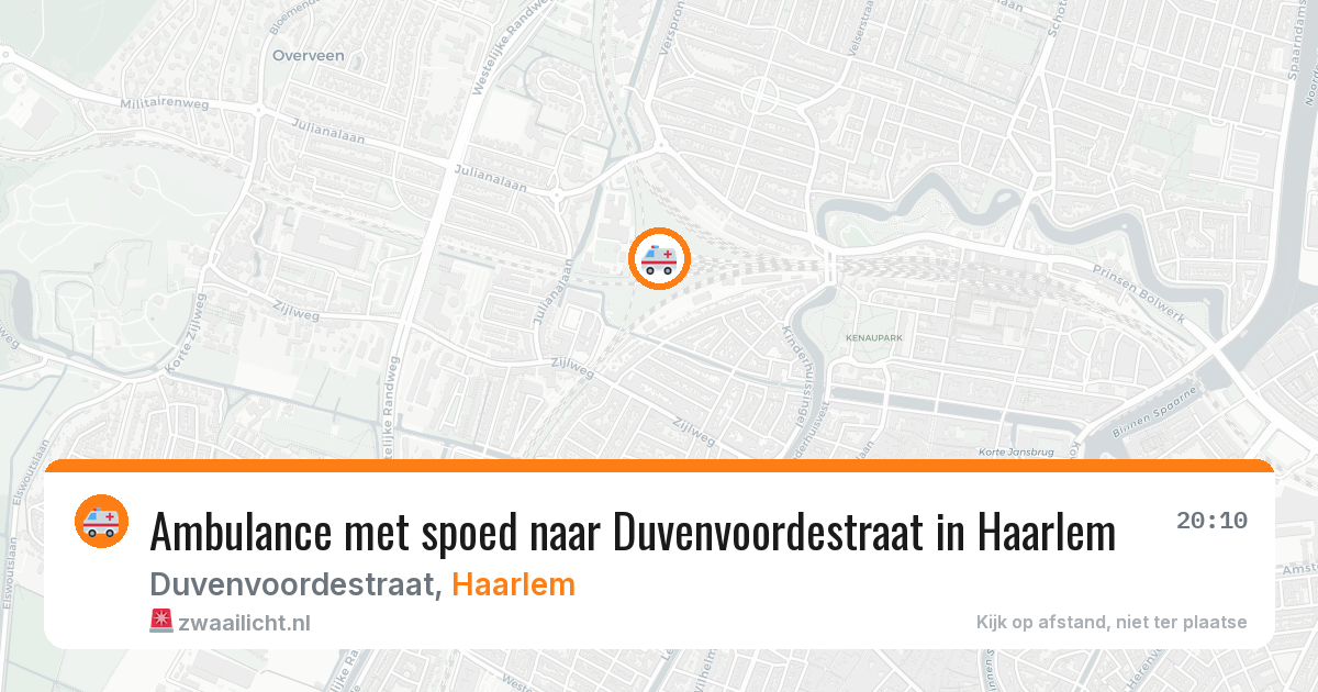 Ambulance met spoed naar Duvenvoordestraat in Haarlem — 25 apr 2026