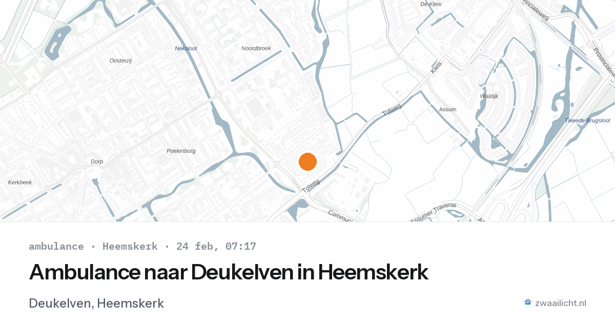 Ambulance naar Deukelven in Heemskerk — 24 feb 2026