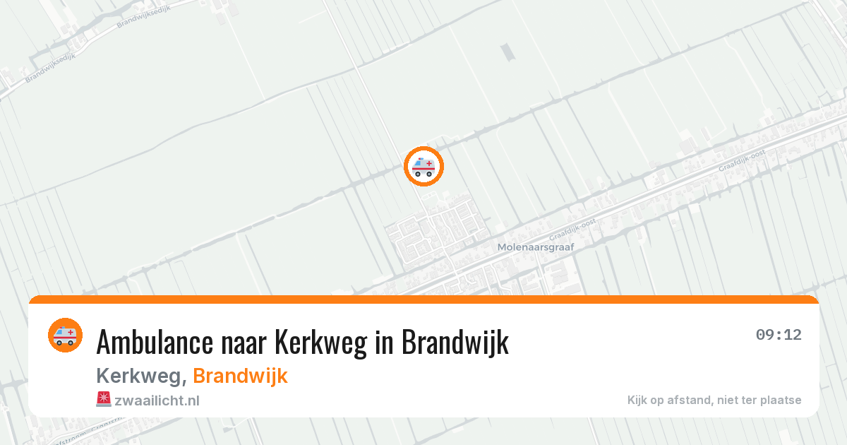 Ambulance naar Kerkweg in Brandwijk — 1 aug 2026