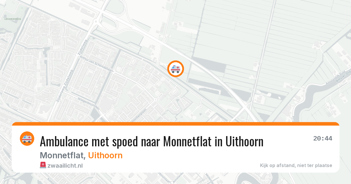Ambulance met spoed naar Monnetflat in Uithoorn — 25 mei 2026