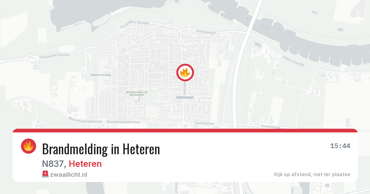 Brandmelding in Heteren — 20 jun 2026