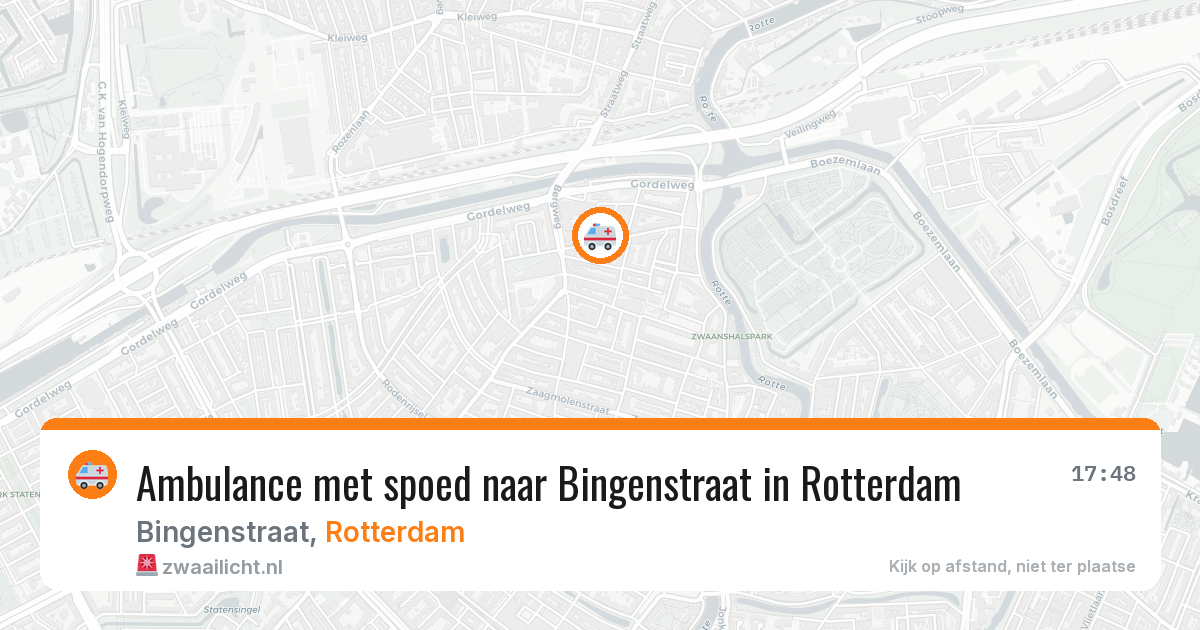Ambulance met spoed naar Bingenstraat in Rotterdam — 26 mrt 2026