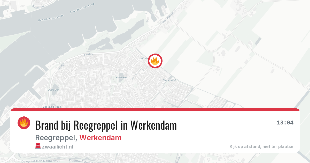 Brand bij Reegreppel in Werkendam — 24 jun 2026