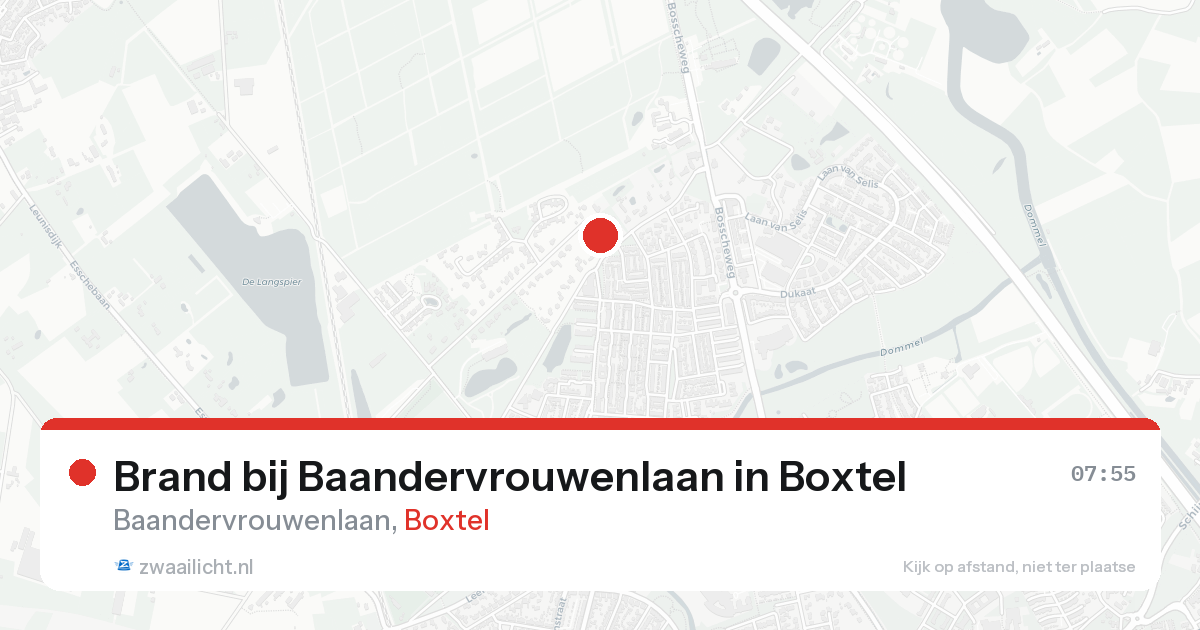Brand bij Baandervrouwenlaan in Boxtel — 24 aug 2026
