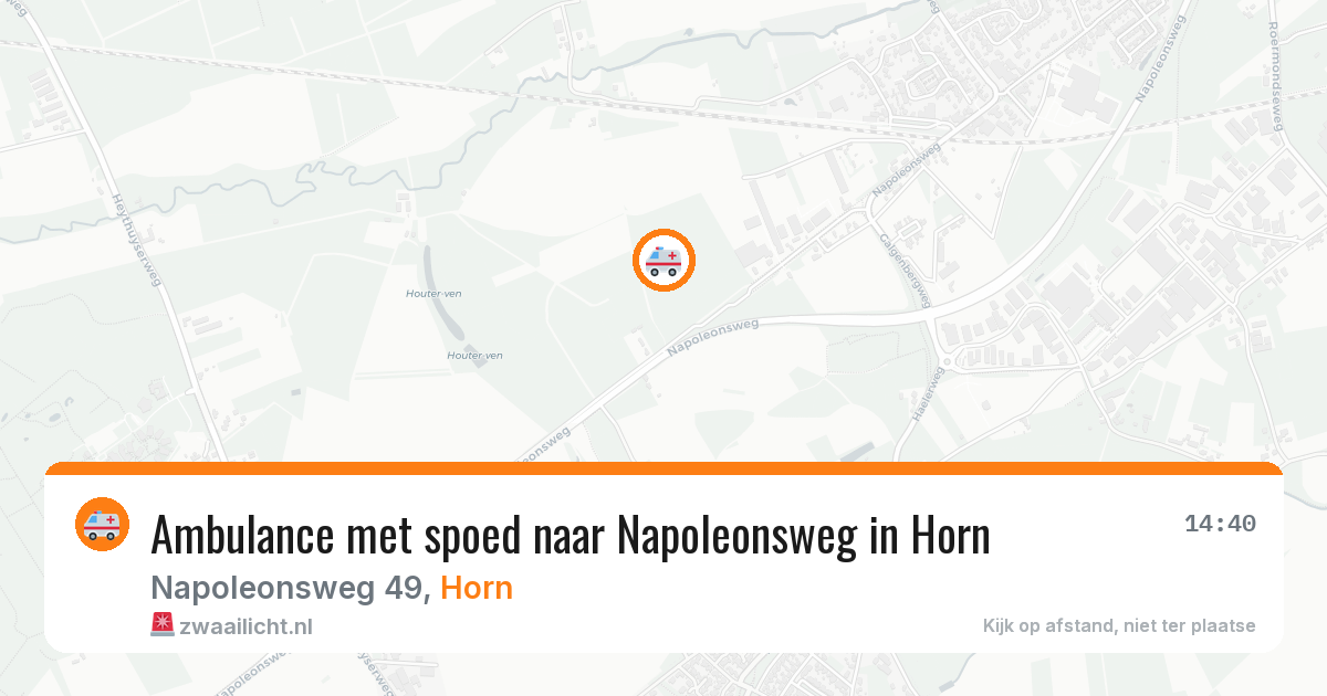 Ambulance met spoed naar Napoleonsweg in Horn — 15 feb 2026