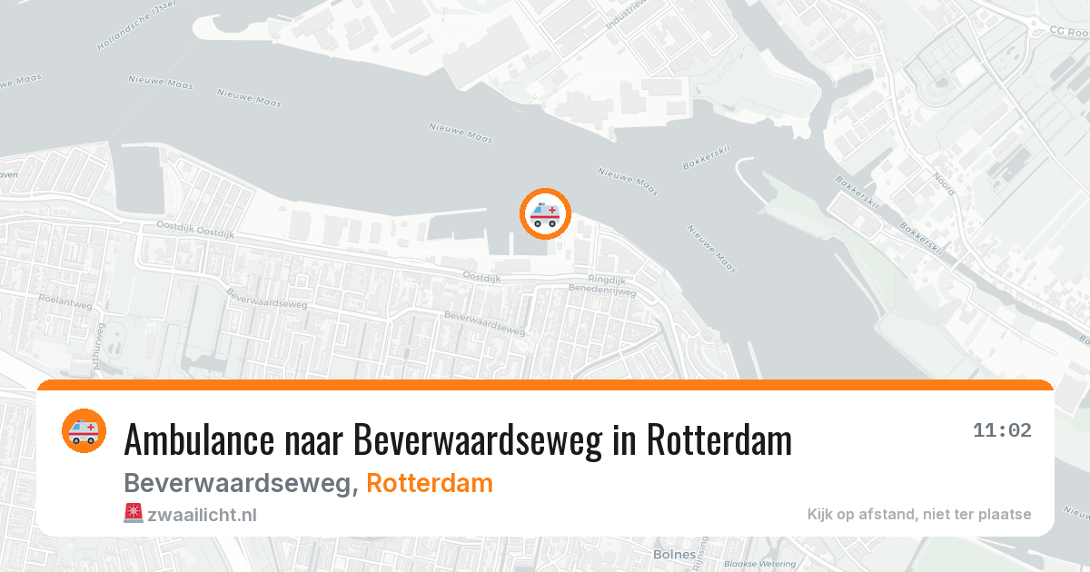 Ambulance naar Beverwaardseweg in Rotterdam — 26 mrt 2026