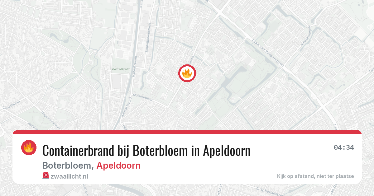 Containerbrand bij Boterbloem in Apeldoorn — 23 mrt 2026