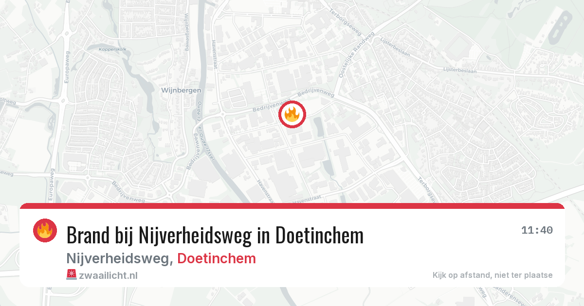 Brand bij Nijverheidsweg in Doetinchem — 1 jun 2026