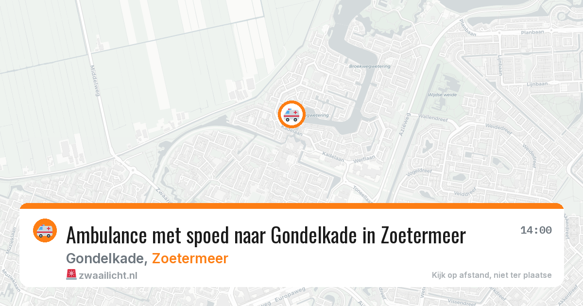Ambulance met spoed naar Gondelkade in Zoetermeer — 11 jun 2026