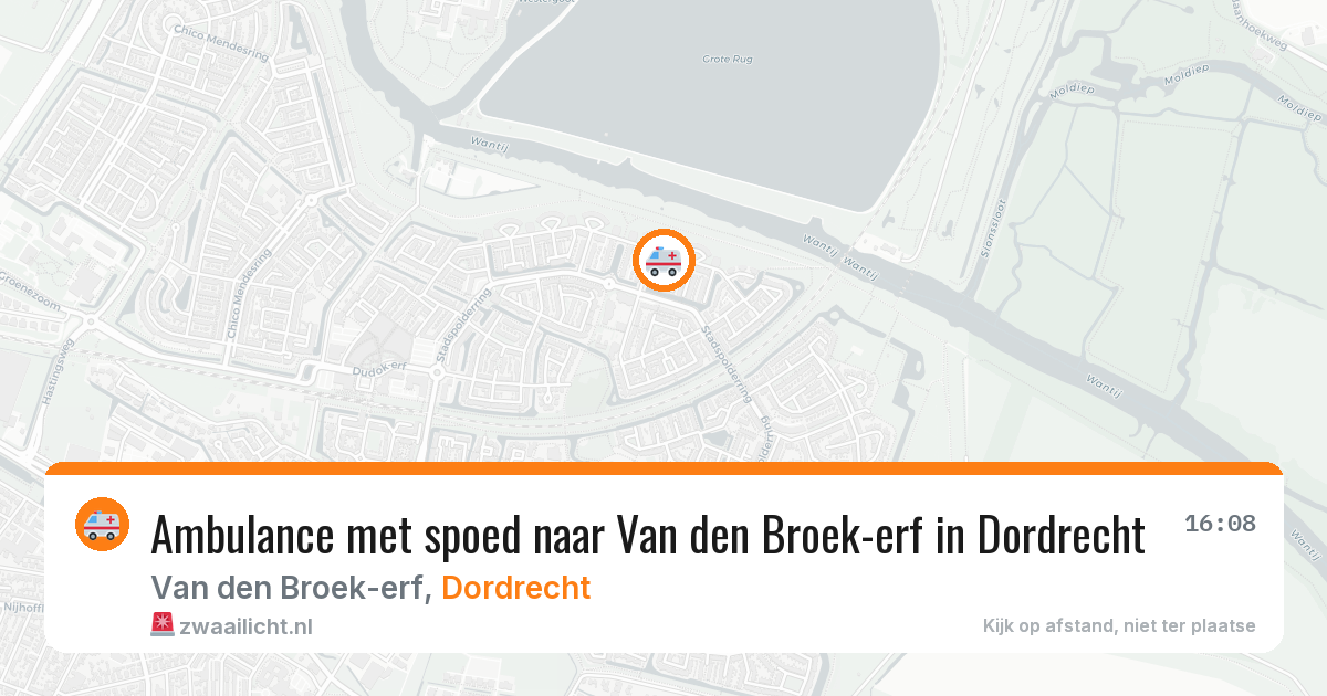 Ambulance met spoed naar Van den Broek-erf in Dordrecht — 24 jan 2026