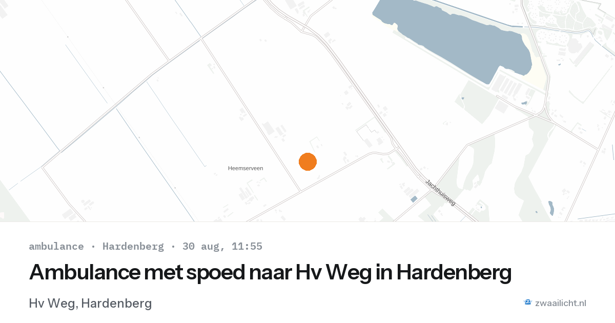 Ambulance met spoed naar Hv Weg in Hardenberg — 30 aug 2026