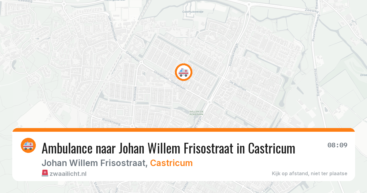 Ambulance naar Johan Willem Frisostraat in Castricum — 18 jun 2026