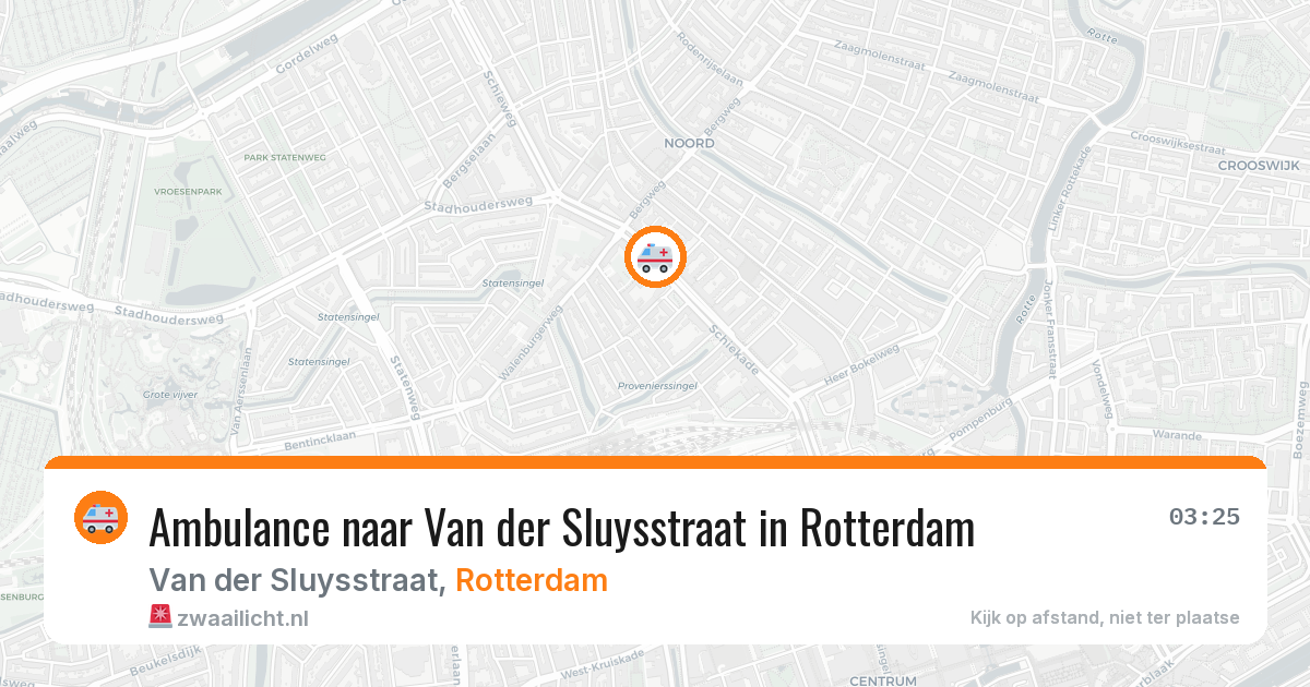 Ambulance naar Van der Sluysstraat in Rotterdam — 20 mei 2026