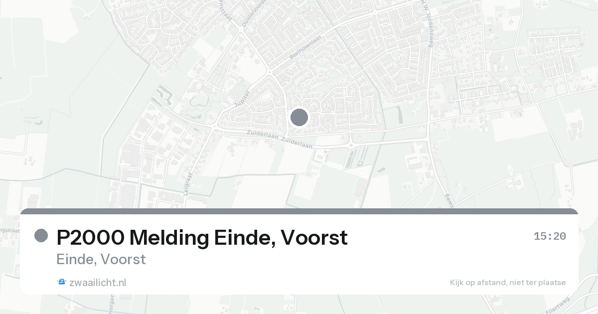 P2000 Melding Einde, Voorst — 15 aug 2026