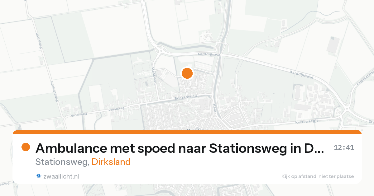 Ambulance met spoed naar Stationsweg in Dirksland — 5 jul 2026