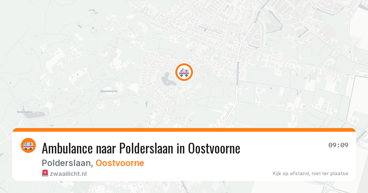 Ambulance naar Polderslaan in Oostvoorne — 9 jun 2026