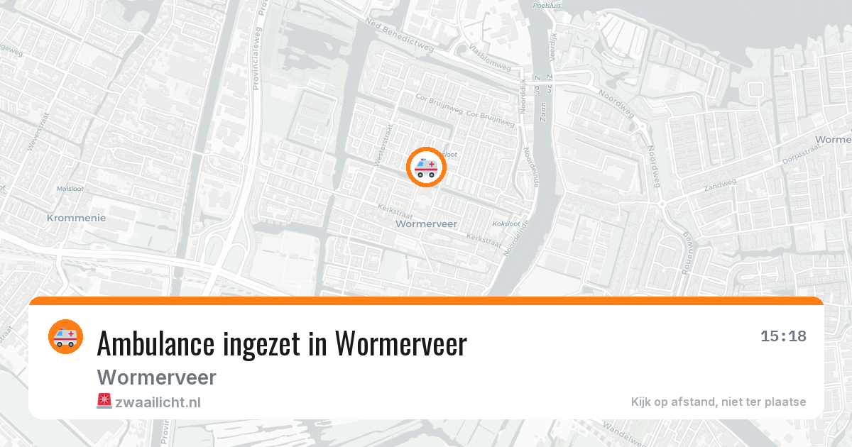 Ambulance ingezet in Wormerveer — 22 apr 2026