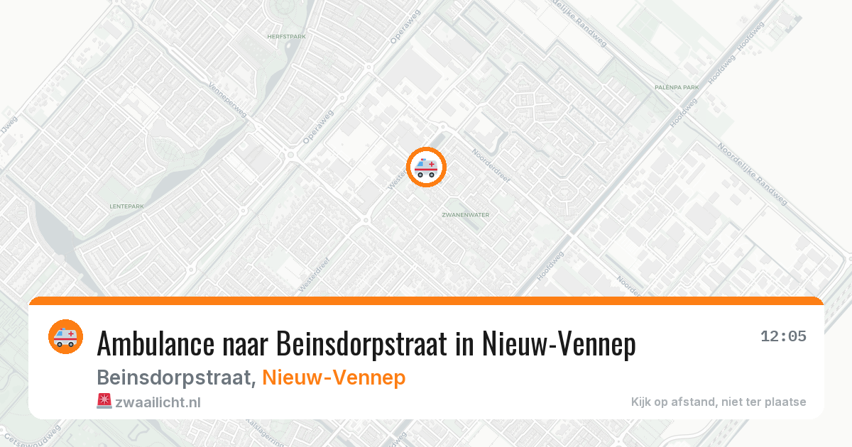 Ambulance naar Beinsdorpstraat in Nieuw-Vennep — 18 jul 2026