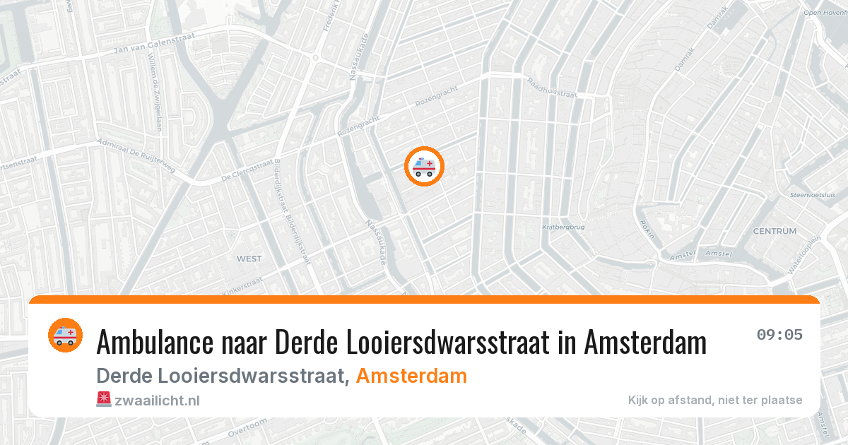 Ambulance naar Derde Looiersdwarsstraat in Amsterdam — 26 jul 2026