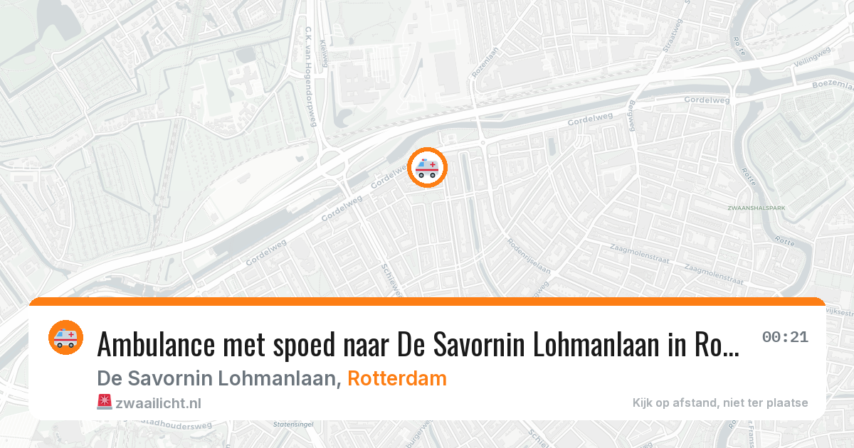 Ambulance met spoed naar De Savornin Lohmanlaan in Rotterdam — 19 mei 2026