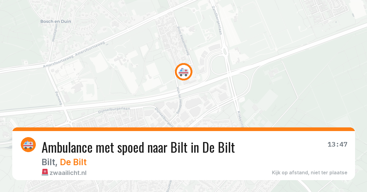 Ambulance met spoed naar Bilt in De Bilt — 6 apr 2026