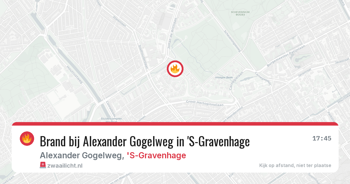 Brand bij Alexander Gogelweg in 'S-Gravenhage — 20 jul 2026