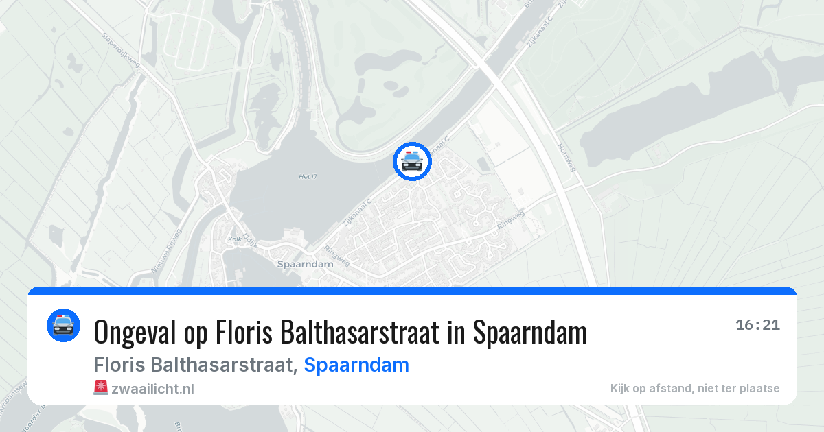 Ongeval op Floris Balthasarstraat in Spaarndam — 27 apr 2026