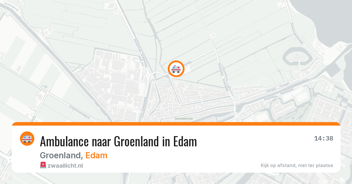 Ambulance naar Groenland in Edam — 5 aug 2026