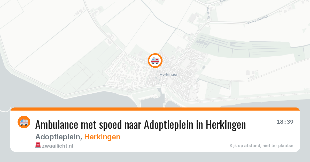 Ambulance met spoed naar Adoptieplein in Herkingen — 6 aug 2026