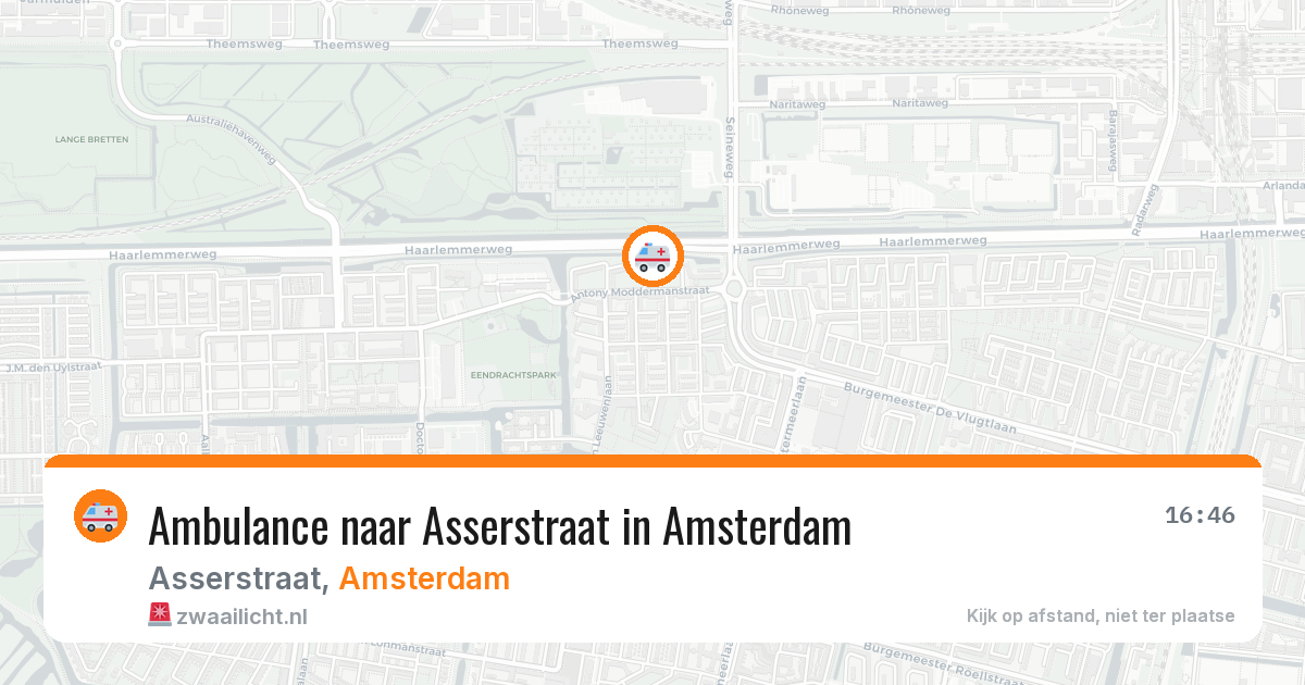 Ambulance naar Asserstraat in Amsterdam — 26 jul 2026