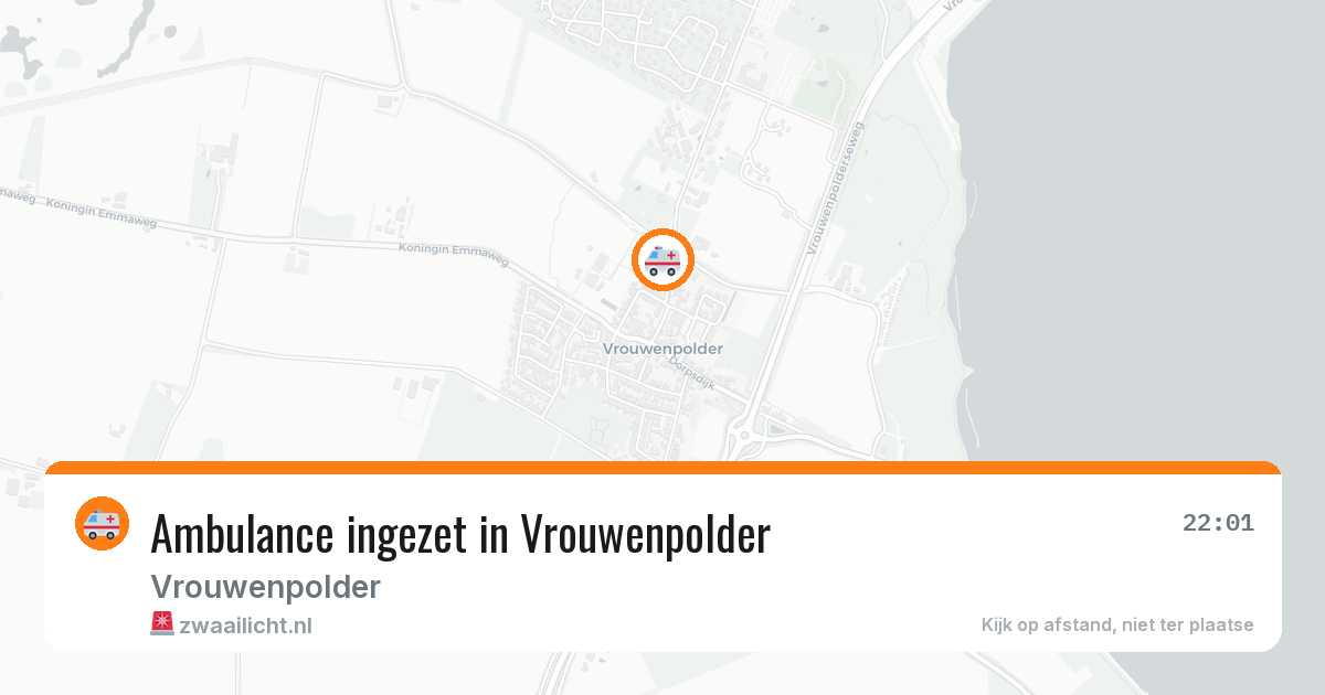 Ambulance ingezet in Vrouwenpolder — 23 mei 2026