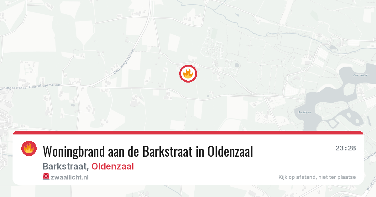 Woningbrand aan de Barkstraat in Oldenzaal — 18 jun 2026
