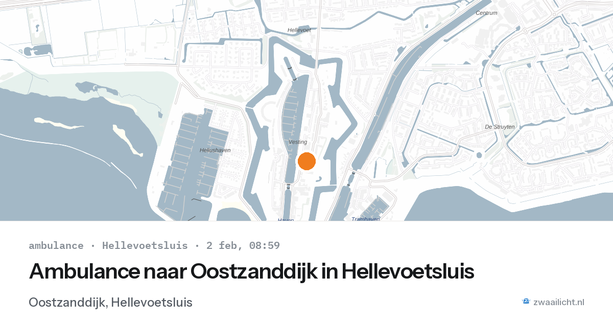 Ambulance naar Oostzanddijk in Hellevoetsluis — 2 feb 2026