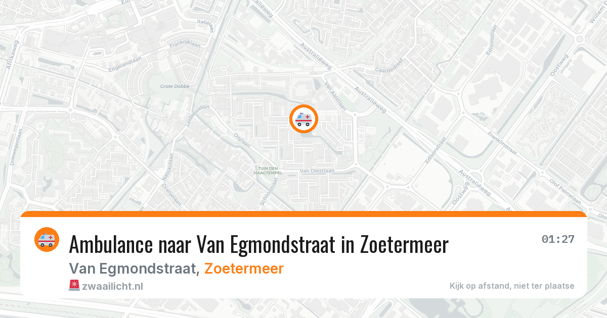 Ambulance naar Van Egmondstraat in Zoetermeer — 22 mei 2026