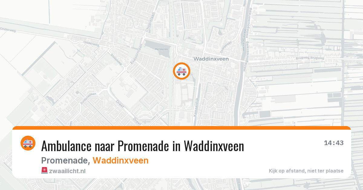 Ambulance naar Promenade in Waddinxveen — 10 aug 2026