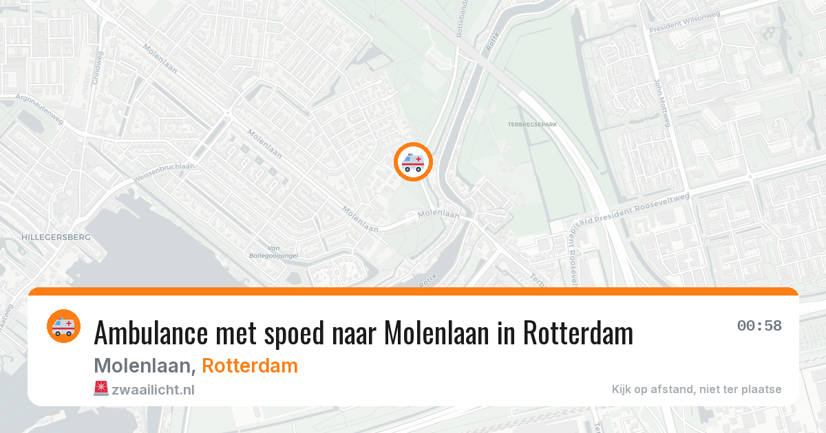 Ambulance met spoed naar Molenlaan in Rotterdam — 30 mei 2026
