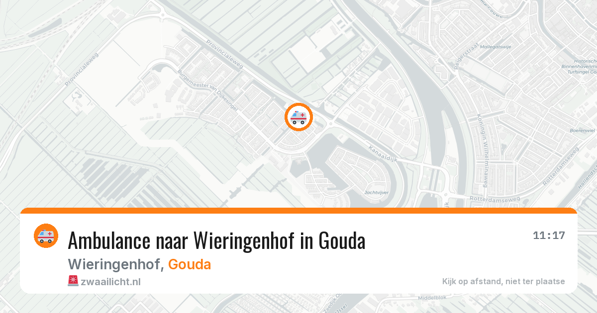Ambulance naar Wieringenhof in Gouda — 16 jul 2026