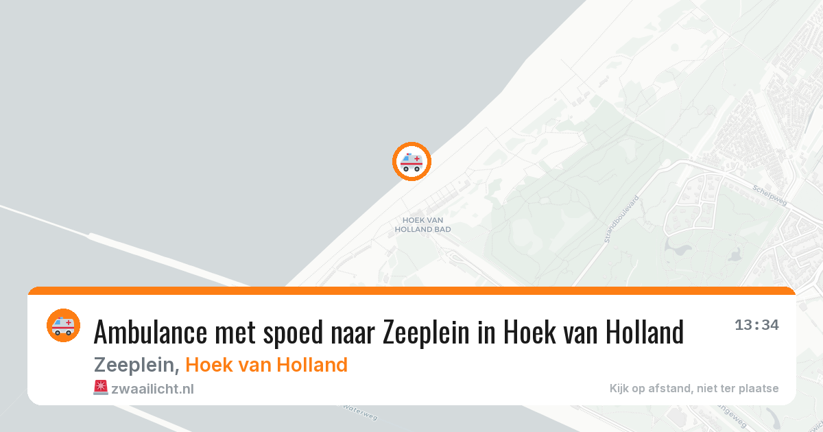 Ambulance met spoed naar Zeeplein in Hoek van Holland — 12 aug 2026