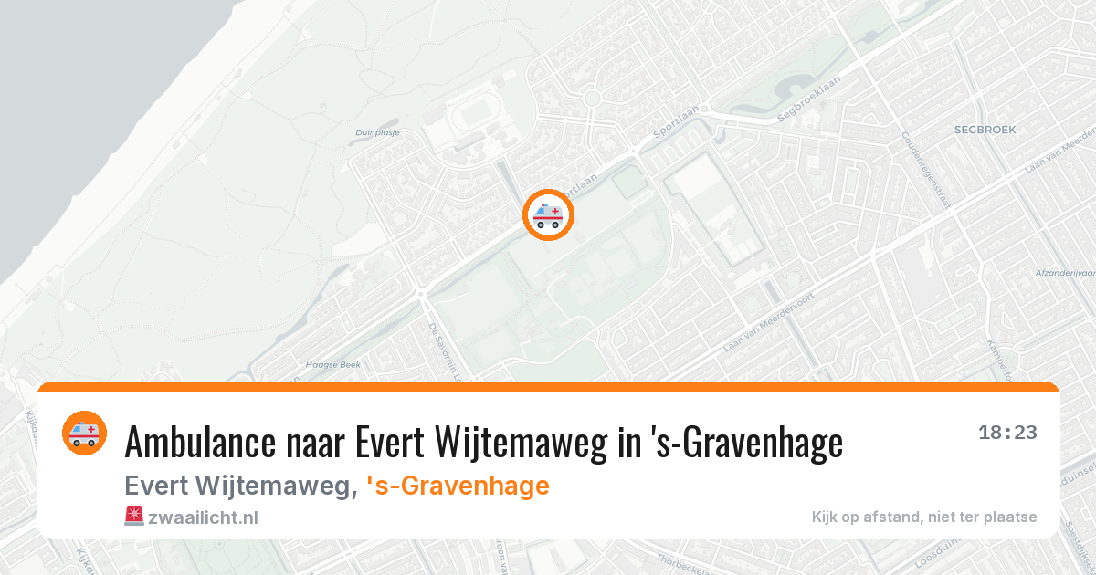 Ambulance naar Evert Wijtemaweg in 's-Gravenhage — 8 aug 2026