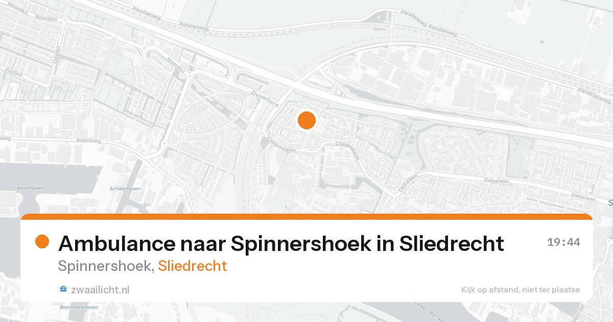 Ambulance naar Spinnershoek in Sliedrecht — 17 aug 2026