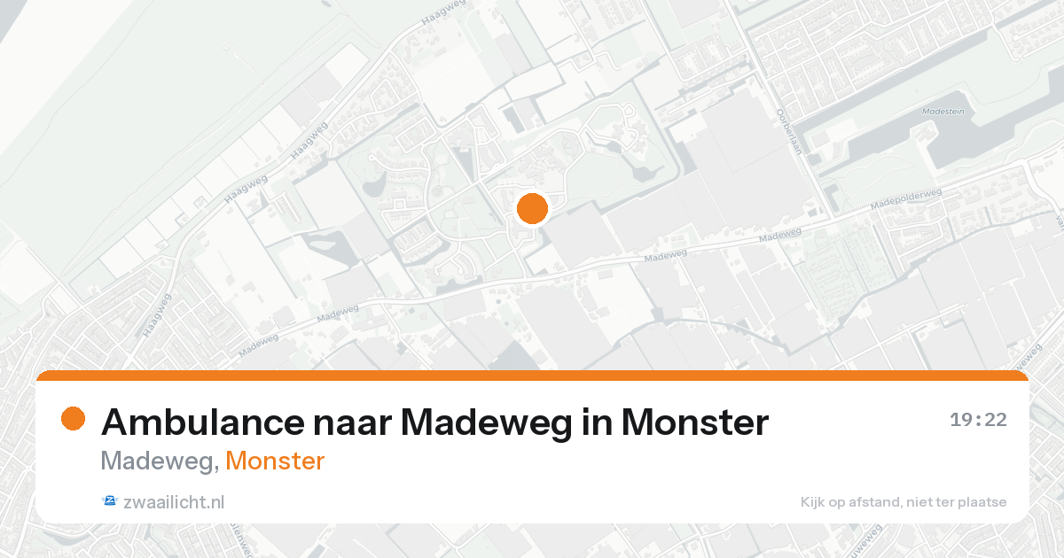 Ambulance naar Madeweg in Monster — 17 aug 2026