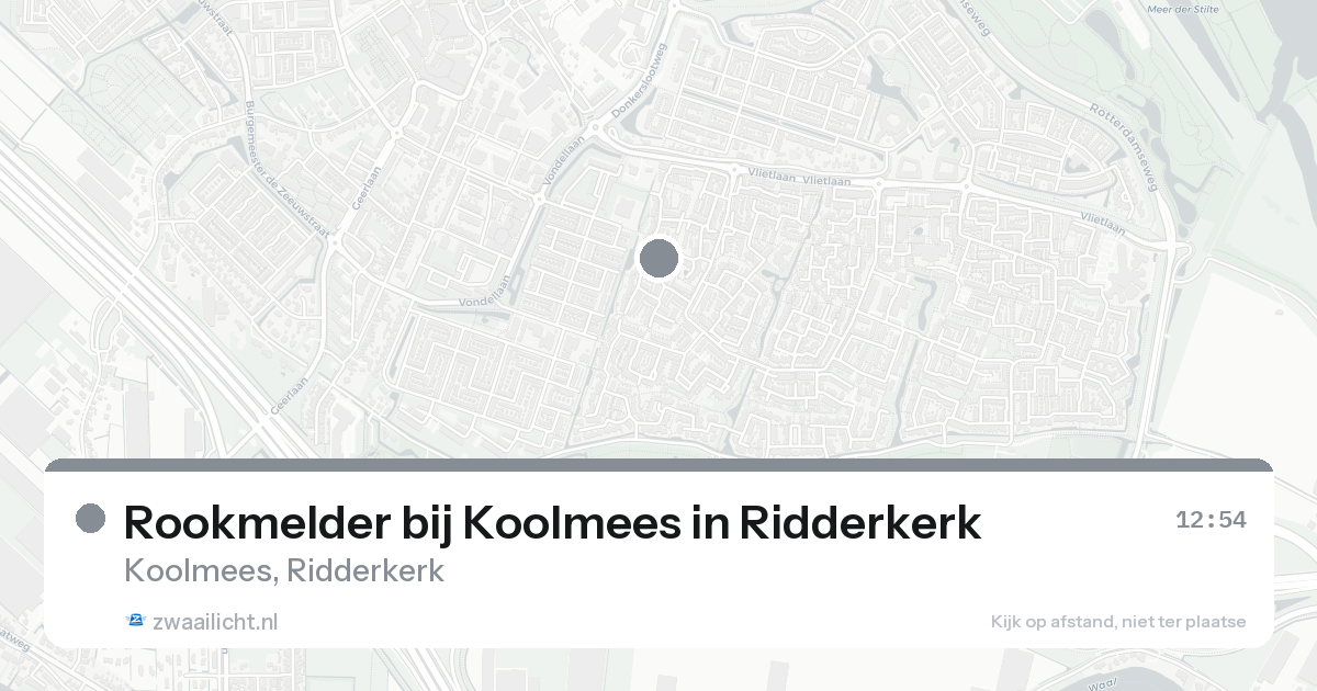 Rookmelder bij Koolmees in Ridderkerk — 7 feb 2026