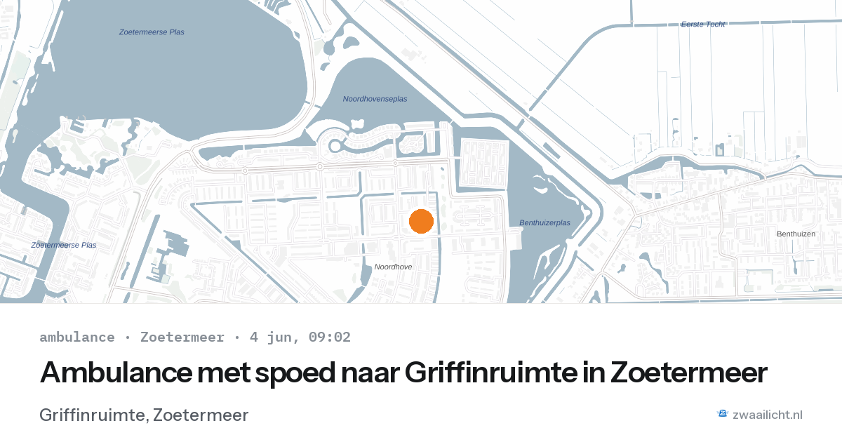 Ambulance met spoed naar Griffinruimte in Zoetermeer — 4 jun 2026