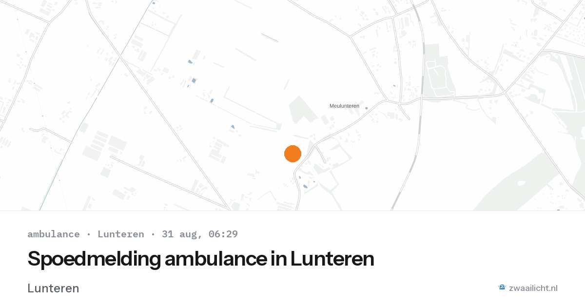 Spoedmelding ambulance in Lunteren — 31 aug 2026